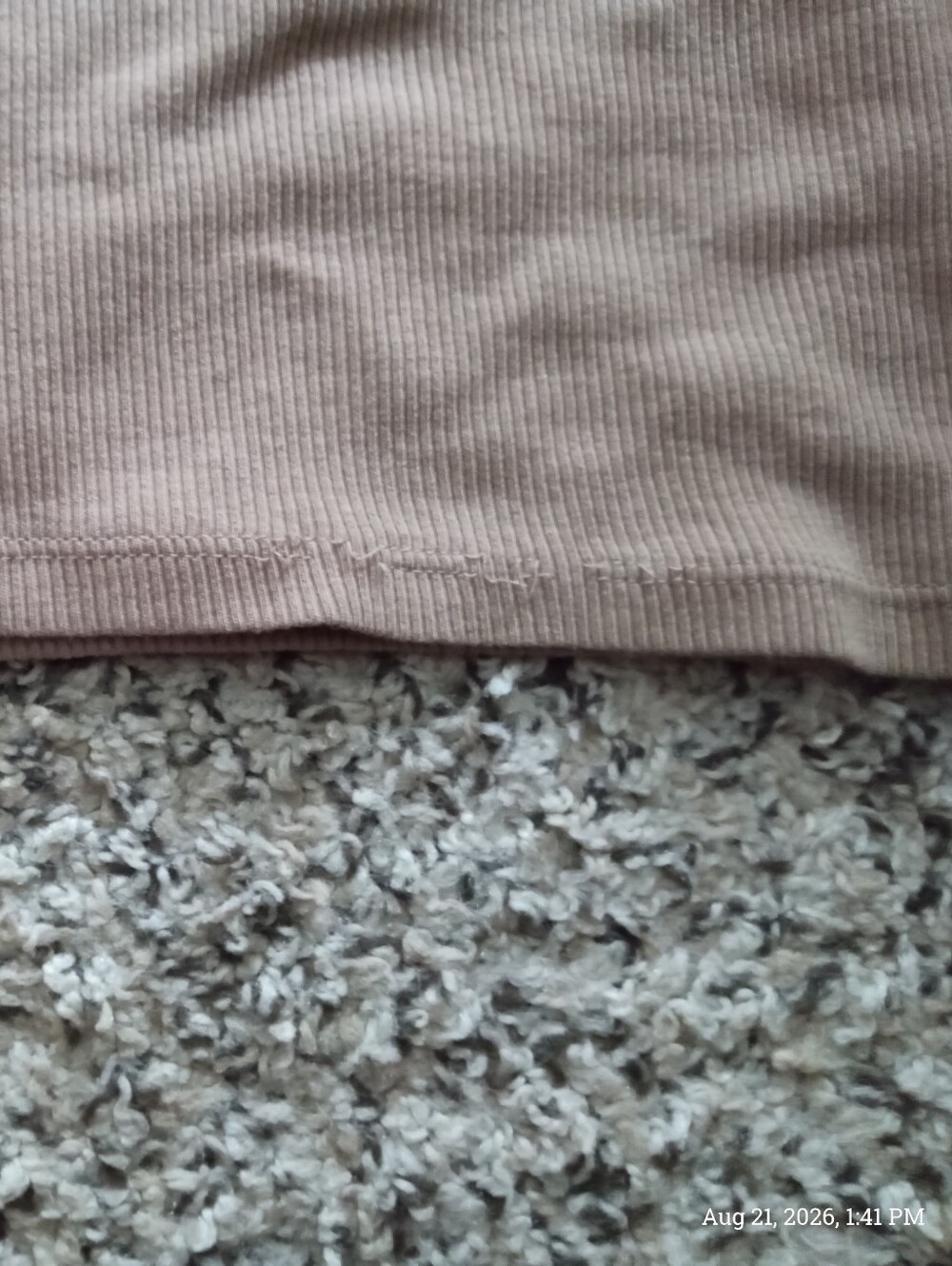 Zara Mock Neck Ribbed Midi Dress Tan Small - Picture 9 of 12